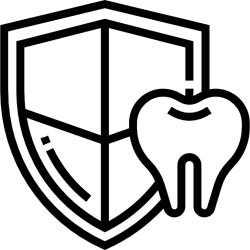 Dental protection tooth icon
